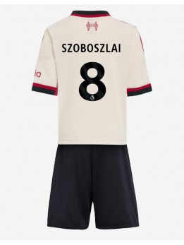 Liverpool Dominik Szoboszlai #8 Replika Borta Kläder Barn 2025-26 Kortärmad (+ byxor)